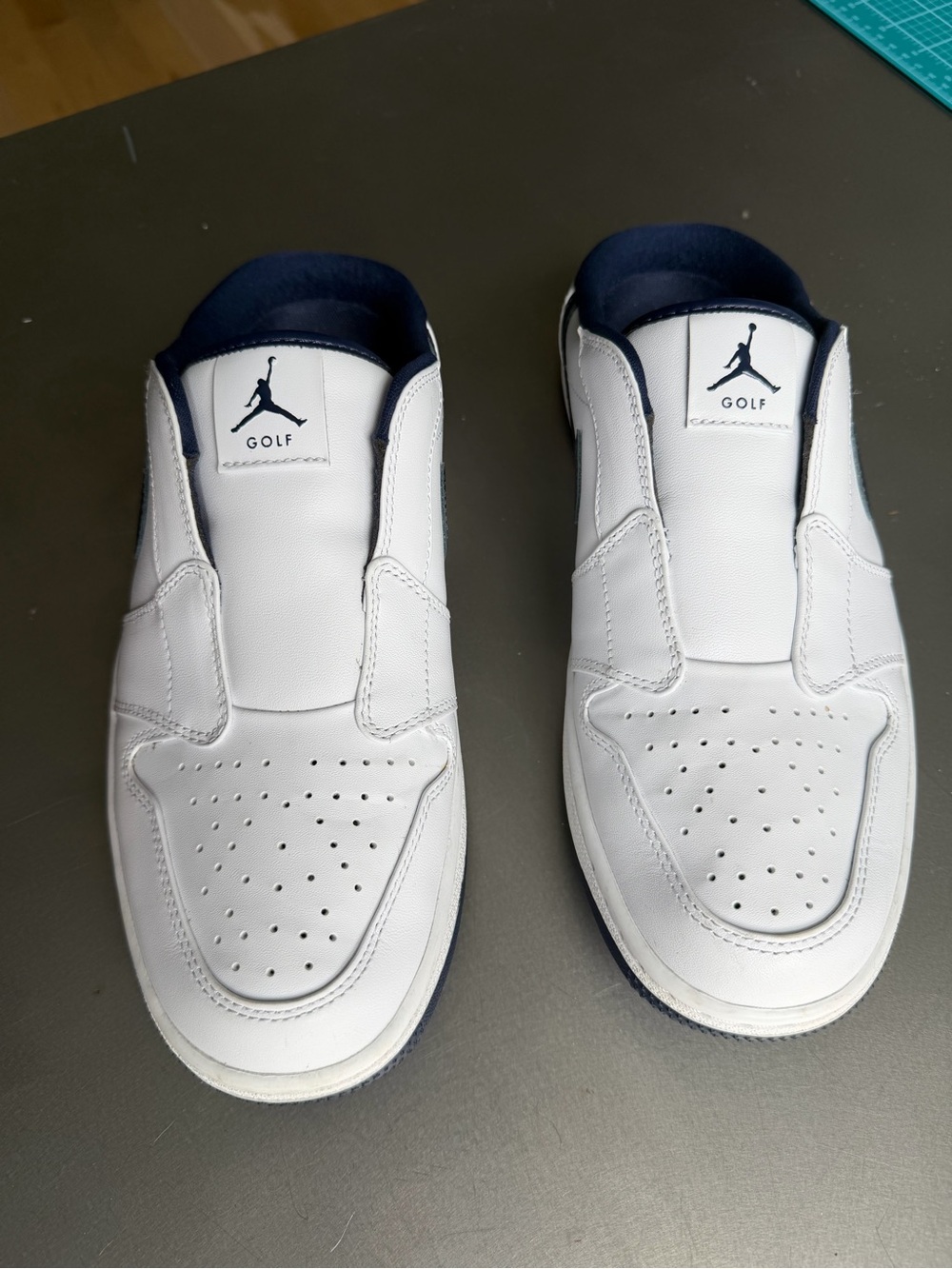 Air Jordan 1 Mule Golf “White Midnight Navy” – Men’s Size 9.5 – Like New